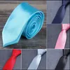 HOT Solid cravate 50 couleurs 145 * 5cm Cravate pour hommes Version étroite Cravate Loisirs Arrow Cravate Skinny Solid Color Tie FedEx gratuit