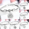 Pandora Bracelets En Gros AMOUR Coeur Cadeau Parfait Pour Les Membres De La Famille Pour Les Anniversaires De Noël SISTER MOM Clear Charm Bracelet