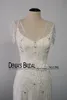 2017 Real Images Beaded Wedding Dresses Sheath with Embroidery Inner Bling Chapel Train Wedding Gowns Dhyz 01