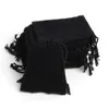 Darmowa Wysyłka 100 sztuk / partia 7x9cm Przenośny Czarny Velvet Prezent Etui Mała Biżuteria Torba Biżuteria Pakowanie Wouch