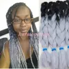 Ombre Syntetyczne oplatanie Włosów Szydełko Splotki Twist 24inch 100g Ombre Dwa Tone Jumbo Braid Extensions Włosów Więcej kolorów