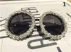 DIY Çiçek rhinestone Güneş kadınlar marka tasarımcısı oval gül çiçek güneş gözlükleri gözlükler shades KıZ açık Yaz Plaj güneş gözlüğü