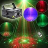 LED Laser Stage Light Röd och Grön 40 Mönster Effekt Projektorbelysning med fjärrkontroll KTV Party Disco Lamp Night Light