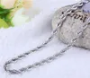 925 Sterling Silver Necklace Chains 4MM 16-30 inch Pretty Cute Fashion Charm Rope Chain Necklace Jewelry DIY accessories for women men