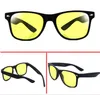 2016 Wholesale-2pcs/lot, Sport Bril Mannen Rijden Zonnebril Gele Lense Nachtzicht Rijden Bril Verminderen Glare Goggles oculos de sol