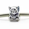 Luźne koraliki Pasuje do Pandora Snake Chain Bransoletki Naszyjnik 100% 925 Sterling Silver Beads Lucky Elephant Charm Girl Prezent 2016 New Summer