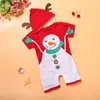 Prezent świąteczny Baby Romper Święty Mikołaj wzór Bodysuit Nowonarodzone ubrania dziecięce czerwony kombinezon Hat 2PCS Suit Bebe New Year Ubranie 37104319