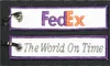 FedEx The World On Time Aviation Chaveiro Chaveiro Tecido Bordado Piloto Chaveiro 13 x 2.8cm 100 pcs lote