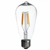 Super jasny ściemnialny E27 ST64 Style Edison Vintage Retro Cob Filament Lampa żarowa Lampa ciepła biała 85265V Retro LED Filament B2448913