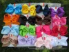 New 6" 15cm Kids Girls big Hair bow clip 16 colors screw thread Bow Hairpin cotton Duckbill clip for baby Barrettes Hair Accessories