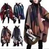 Cashmere Sjaal Patchwork 130 * 155cm Plaid Dames Kaap Poncho Wrap Bloemen Wrap Knit Kasjmier Sjaals 18 Kleuren 50 Stks OOA2906