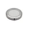 Compact Mirror DIY Portable Metal Cosmetic Mirror 2X Förstoring Silver Färg # 18410-1 Gratis frakt