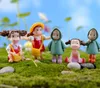 Mignon dessin animé filles figurines fée jardin miniatures gnomes mousse terrariums résine artisanat pour la décoration intérieure bricolage maison de poupée