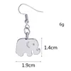 Nieuwe 19x14mm legering olifant drop oorbellen voor dames dames dangle oorbellen goldsilver kroonluchter oorbellen oor haak bengelen mode-sieraden