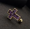 Crystal Colorful cute cross navel belly button rings body piercing surgical steel belly button rings belly ring in navel body jewelry