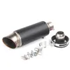 TKOSM 51mm 61mm Universal Escape Silenciador Da Motocicleta Modificado SC Exhaust Aço Inoxidável De Fibra De Carbono Caber Mais Moto