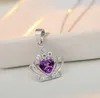 Austrian Crystal Crown Wedding Pendant Jewelry Beauty Crown Pendant Necklace 925 Sterling Silver Jewelry NO CHAIN DHL