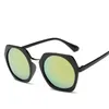 Nouveau 10 pièces/lot femmes sur la taille lunettes de soleil rondes colorées revêtement réfléchissant lunettes de soleil lunettes 11 couleurs livraison gratuite