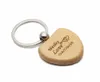 Drewniane serce Brelok Puste Tańsze Breloki Personalizowany Grawerowany Key Ring 1.5''X1.5 '' Darmowa Wysyłka # KW01X