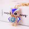 Luxury Gifts A Grade Women Sexy Key Holder Chain Ring Car Jewelry Bag Pendant Rhinestone Owl Keychain