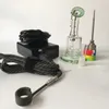 Enail senza cupola per narghilè shisha electric e nail dab rig per bobina di riscaldamento dab oil WAX con bong in vetro per unghie in titanio DHL