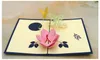 Cute 3D Butterfly Flower Greeting Cards Handmade Paper Creative Happy Birthday Card Festive Party Supplies