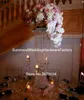 Vaso de flor de cristal grande claro (mental com cristal de acrilice) para decoração de casamento