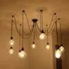 L2-DIY Pendant lights Modern Nordic Retro Hanging Lamps Edison Bulb Fixtures Spider Ceiling Lamp Fixture Light for Living Room