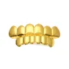 New Fit Guld Silver Pläterad Hip Hop Tänder Grillz Caps Topp Botten Grill Set för män