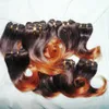 Ombre Brown Hair 7pcs/lot Malaysisches gewelltes Menschenhaar Schöne Farbe Pouplar neues Haar