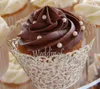 Free shipping 120PCS Laser Cut Pearl Paper Lace Cupcake Wrapper Wedding Party Shower Cupcake Package Supplies