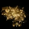 Lila LED-Lichterkette, warmweiß, rote LED-Lichterketten, 110 V, 220 V, US-EU-Stecker, LED-Vorhanglampen, Weihnachtsbeleuchtung, Hochzeit