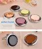 Crystal compact mirror Free Logo Print Engraved Cosmetic Magnifying Make Up Wedding Gift for Guests D