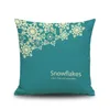 Christmas Snowflake Pillow Case Touch My Heart Snowflake White Red Blue Snowflake Pillow Cases Christmas Gift Throw Pillow Cases