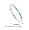 Mode 925 silverpläterad hängande halsband österrikiska kristall örhängen och armband kvinnor smycken sätter tre färger