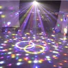 9 colori 27W Crystal Magic Ball Led Stage Lamp 21Modes Disco Laser Light Party Lights Controllo del suono Proiettore laser di Natale