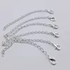 100 pezzi collana in argento placcato catena estensorechiusura per aragosta atto di moda il ruolo di ofing è assaggiato collana braccialetto catena a maglie246h