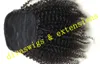 Kort hög 3c afro kinky mänskligt hår hästsvans frisyr för svarta kvinnor tejpade virkade lockiga puffbulle hårpiece real brasilian 120g dragstring clip ins