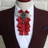 Married men tie blue original handmade tie British wedding groom Groomsmen Plaid high-end business suits tide