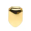 Dente singolo placcato oro 14K FANG Grill Cap Denti canini per uomo Hip Hop personalizzato GRILLZ