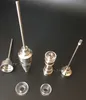 10mm & 14mm & 18mm Domeless Gr2 Titanium Nails with Quartz Bowl and Carb Cap 6 in 1 Adjustable Domeless GR2 Titanium/Quartz H