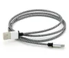 1m 3ft 2m 6ft 3m 10ft Aluminiumgewebe MICRO USB Typ C Kabel Datum Synchronisation Ladekabel Kabeldrahtladung für Mobiltelefon