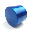 55 mm 4-delige grinder kleurrijke kruidengrinder metaal met zwart zilver donkergrijs blauw rood joint Zicn cnc tanden space case tabak grinder