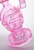 Nuovo arrivo Rosa Semplici bong fatti a mano Pipa ad acqua in vetro Fab Pipa da fumo Recycler Oil Rigs Bong birdcage perc