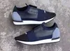 Bekväma Casual Fashion Shoes Race Runners Perfekt Quatily Män Kvinnor Trainers Lace-up Flat Stor storlek 35-46