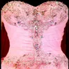 2016 현대적인 Quinceanera 드레스 아가터 블링 크리스탈 비즈 러버 계층화 된 점진적인 컬러 볼 가운 긴 핫 핑크 긴 미의 댄스 파티 드레스