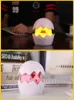 Mini Night Light USB Rechargeable or 3 AAA battery powered yolk bedside lights energy saving bedroom lamps pink yellow blue for birthday gifts