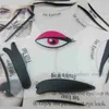 DHL-Versand 6-in-1-Multifunktions-Augenschablone, Katzen-Eyeliner-Schablone für Eyeliner-Vorlagenkarte, Fischschwanz-Doppelflügel-Eyeliner-Schablone