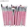 20 stks Cosmetische Makeup Borstels Set Poeder Foundation Oogschaduw Eyeliner Lip Brush Tool Merk Make-up Borstels Beauty Tools Pincel Maquiagem