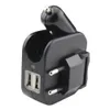 Whole Universal 2 in 1 Dual USB Port DC 5V 21A Folding Car Charger Power Adapter homeWall Plug double USB car Cigarette Fold3532605